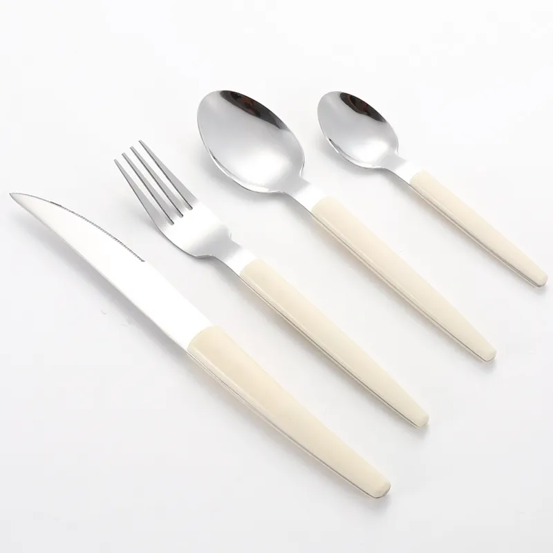 Bulk-Besteck mit Kunststoffgriff Edelstahl-Besteck für Restaurants2