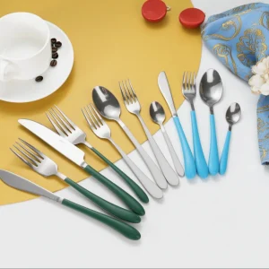 Wholesale Colored Handle Flatware Sets ,Stainless Steel Flatware Custom