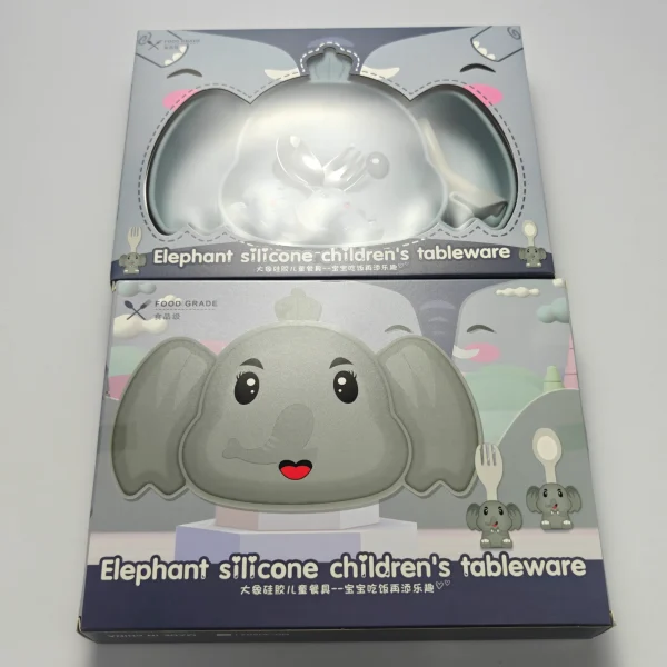Großhandel Kind Teller Set, niedlich Elefant-förmigen Geschirr in Bulk3