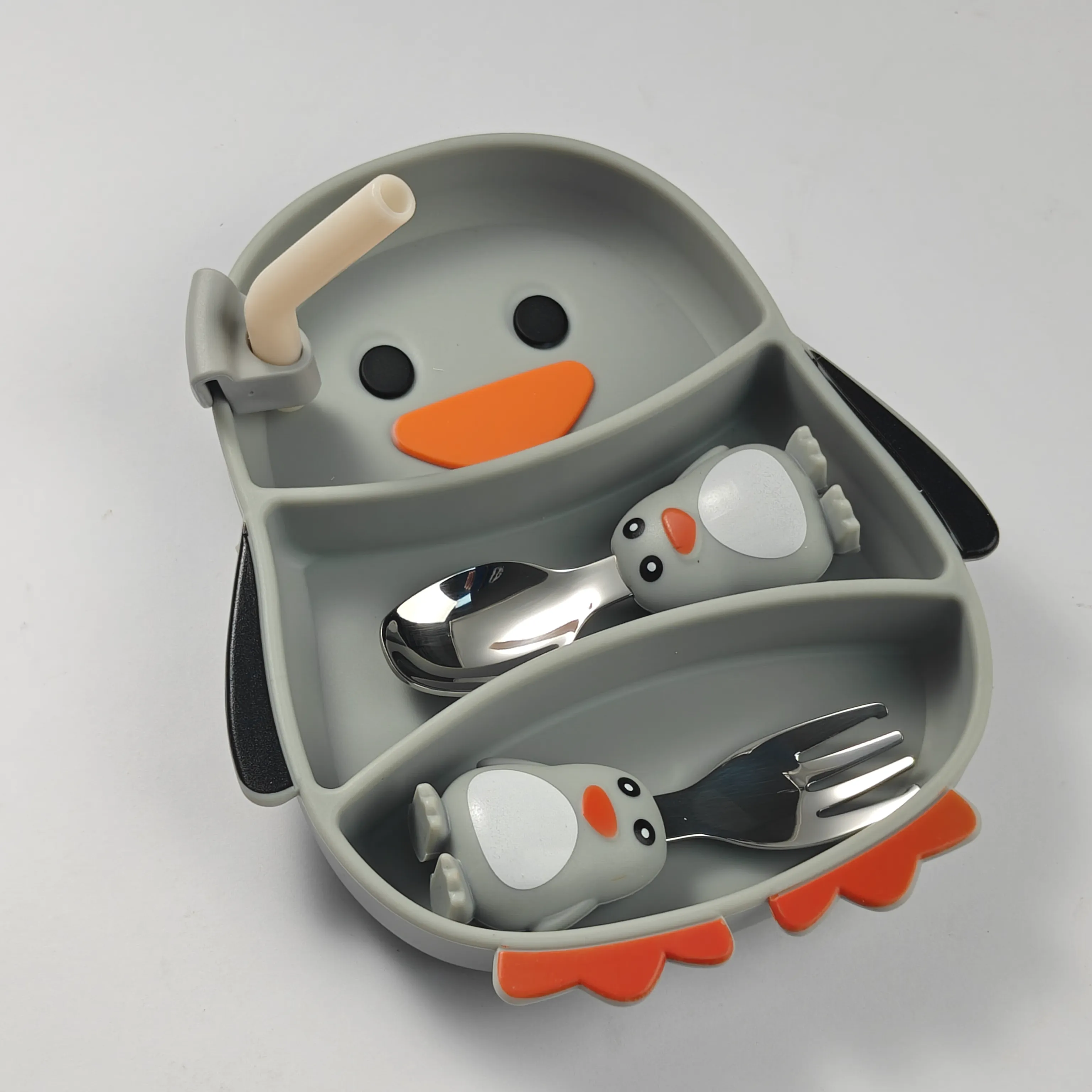 Bulk Kindergeschirr mit niedlichem Pinguin-Design1