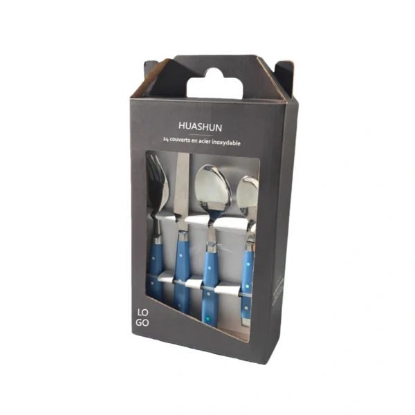 Bulk Stainless Flatware Black Handle Flatware Set Supply