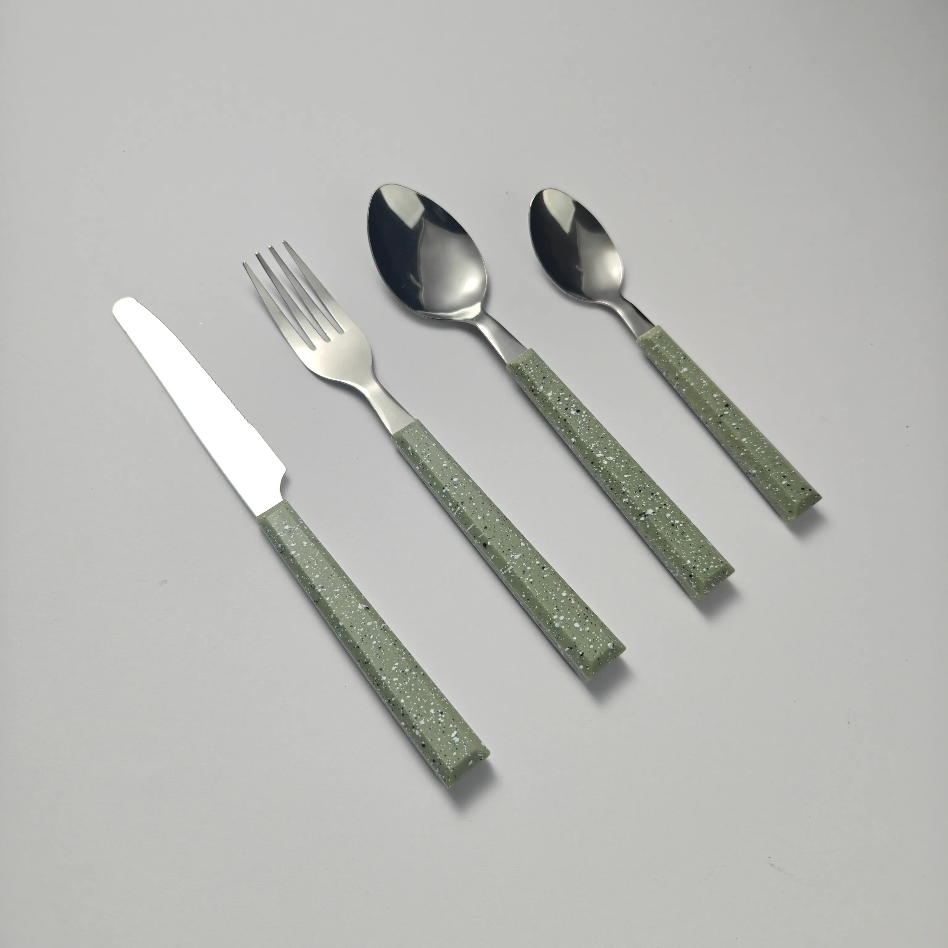 Benutzerdefinierte Qualität Besteck, langlebig Holzmaserung Besteck Set in Bulk6
