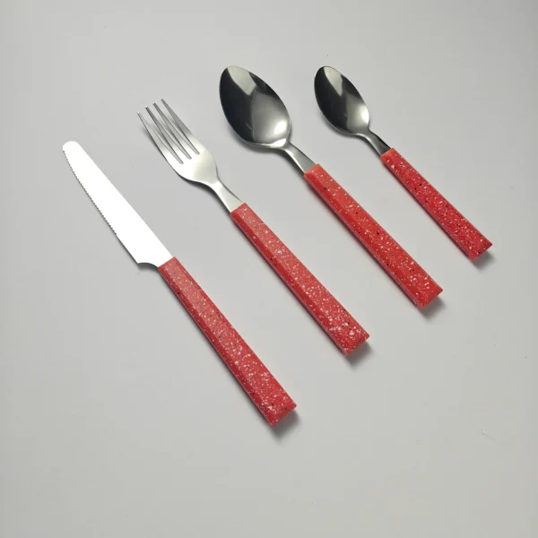 Custom Quality Flatware, Durable Wooden Grain Flatware Set in Bulk8