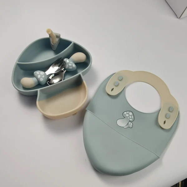 Großhandel Kinder Geschirr Sets Pilz Kinder Teller Set3
