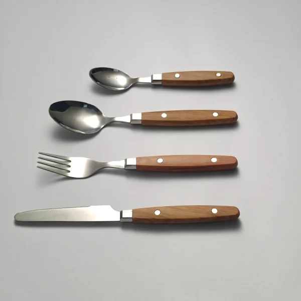 Großhandel Qualität Besteck, Holzmaserung Besteck Set Custom2