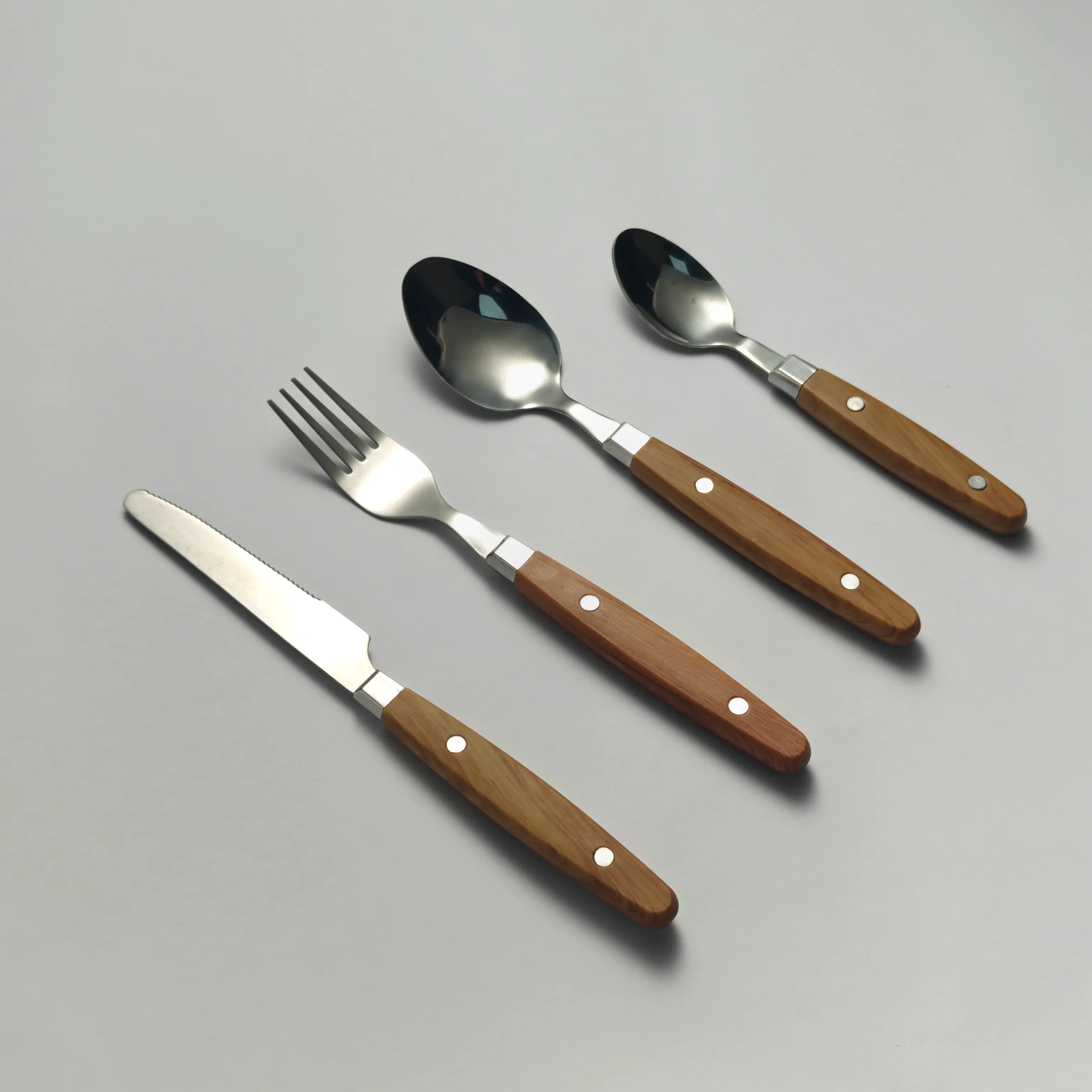 Großhandel Qualität Besteck, Holzmaserung Besteck Set Custom5