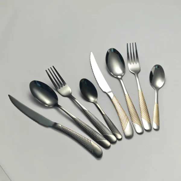 Wholesale Spoons and Forks, Premium Quality Black Flatware Set Supply2