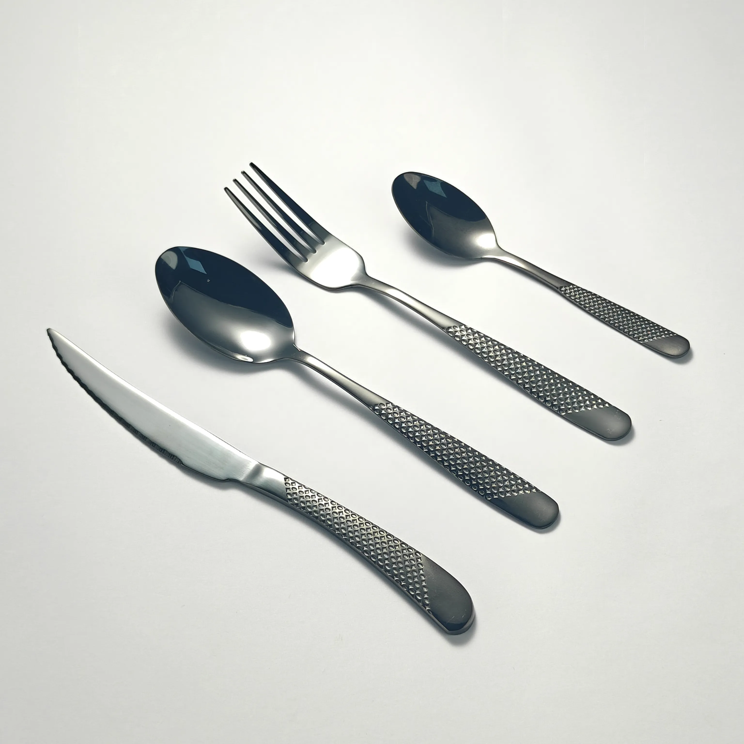 Wholesale Spoons and Forks, Premium Quality Black Flatware Set Supply3
