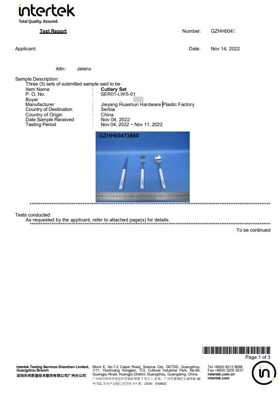 Custom Stainless Steel Cutlery Set 3