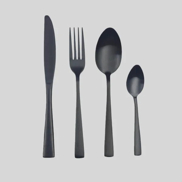 Wholesale Matte Black Stainless Steel Flatware Set1