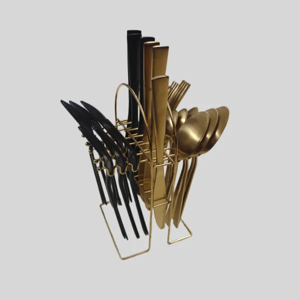 Wholesale Matte Black Stainless Steel Flatware Set3