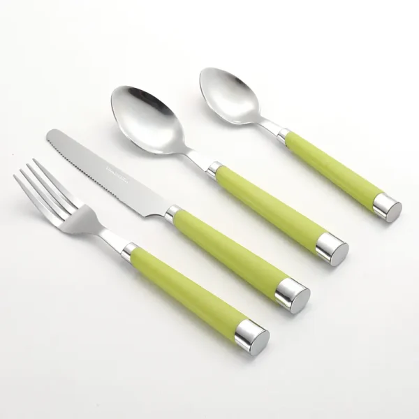 Wholesale Plastic Handle Flatware Set in Bulk1