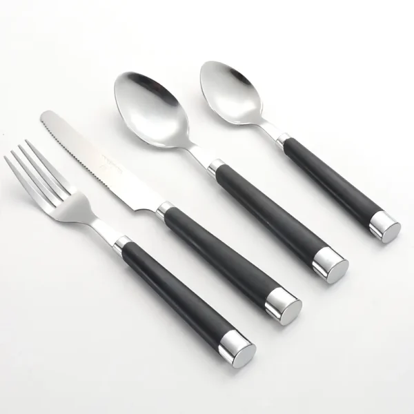 Wholesale Plastic Handle Flatware Set in Bulk2