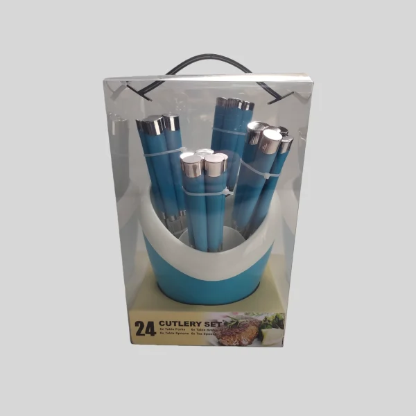 Wholesale Plastic Handle Flatware Set in Bulk4