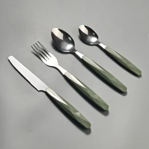 Wholesale Plastic Handle Stainless Steel Flatware Set In Bulk3