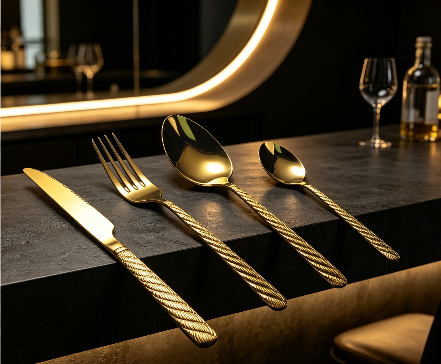 commercial gold flatware